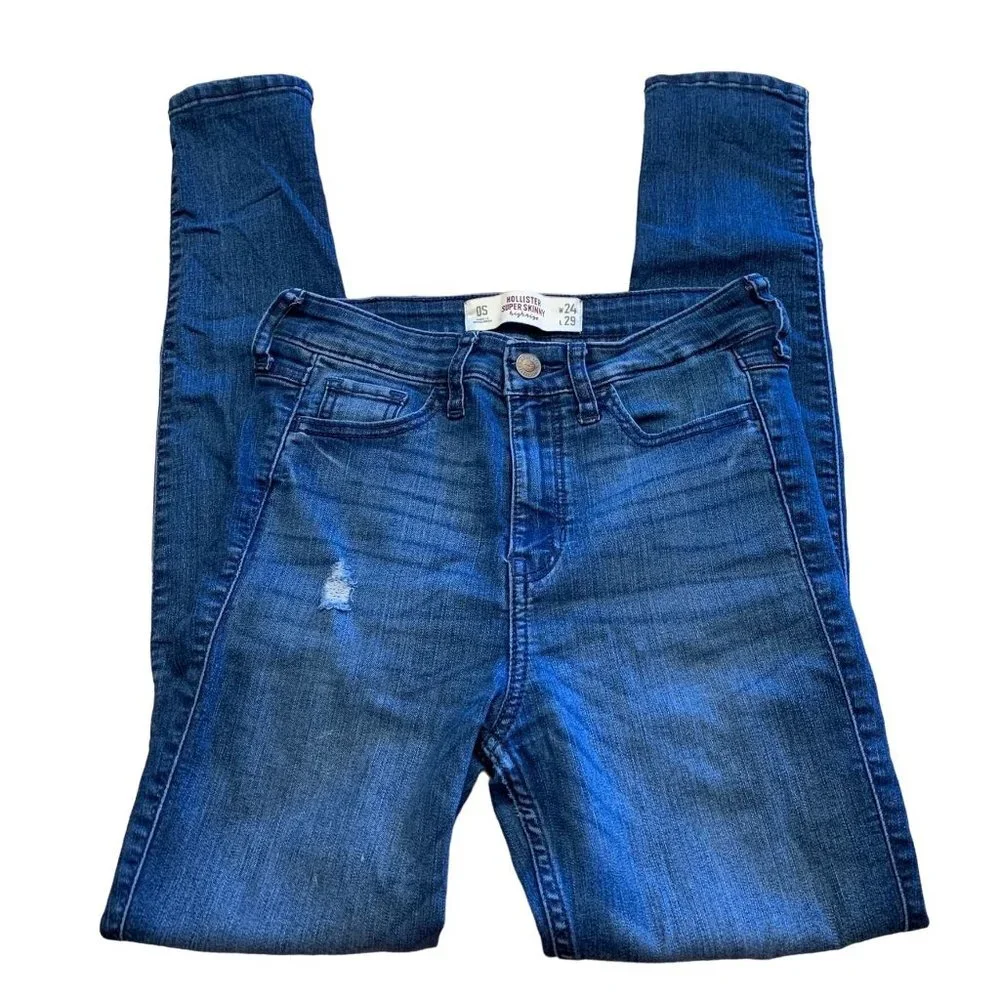 Hollister Super Skinny Highrise Jean Waist 24 length 29 or 0 S